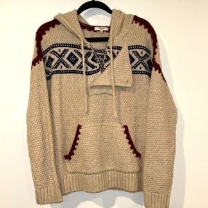 Madewell Hoodie Sweater with Kangaroo Pocket Large EUC